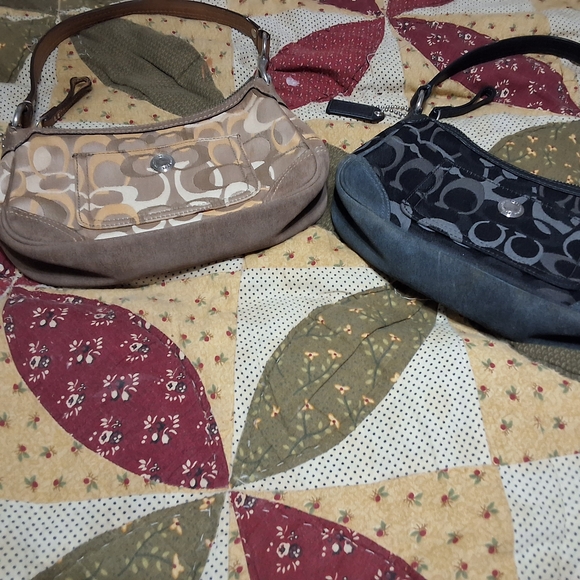Pair Of COACH Chelsea Demi Optic C shoulder BAGS - Picture 1 of 10